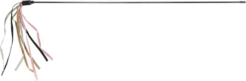 TRIXIE 4091 Spielstab mit Lederbändchen schwarz von Trixie