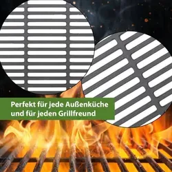 TRUTZHOLM Grillrost Gussrost emailliert für BBQ - Grillroste aus emailliertem Gusseisen, ideal für Garten und Camping. Wärmebeständig und langlebig für perfekte Grillresultate.