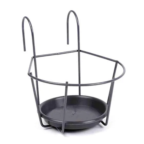 JARDIFER Blumentopfhalter zum Einhängen grau, Ø 16 cm