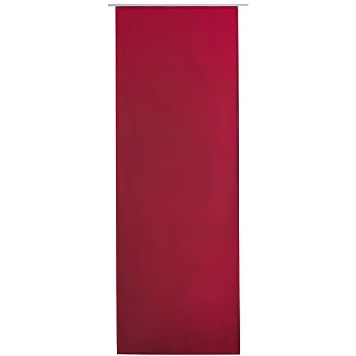 Bestlivings Flächenvorhang Blickdicht 60x245cm, Schiebegardine als Raumteiler (Rot) mit Klettband Befestigung inkl. Flächenvorhangtechnik und Beschwerungsstange