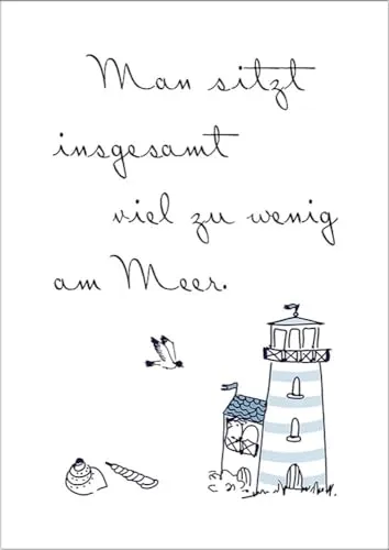 artissimo, Dekopanel, Deco Panel, ca. 29x41cm, PE6060-PA, Meer, Bild mit Spruch, Spruchbild, Wanddekoration, Poster