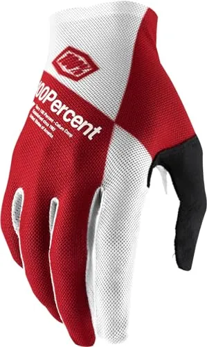100% Unisex Handschuhe Celium, Cherry Silver - Rot Weiß, L, HU-GLO-0050
