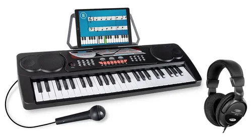 McGrey Home-Keyboard BK-4910 Kinder Einsteigerkeyboard - Keyboards für Kinder mit 49 Tasten, 16 Sounds, 10 Rhythmen und Lernfunktion. Ideal für kleine Musiker mit Mikrofon, Kopfhörern und Notenständer im Spar-Set.