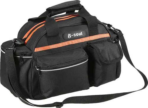 Verk 14579 Universelle Fahrradtasche 15 l, schwarz-orange