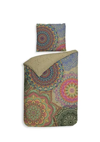 ZO HOME Bettwäsche ZO!Home, Renforcé, 2-teilig, bunte Mandalas - Hochwertige ZO!Home Renforcé Bettwäsche aus 100 % Baumwolle. Atmungsaktiv und hautfreundlich für einen erholsamen Schlaf. Praktischer Reißverschluss und bügelfähig für stets glattes Aussehen. Wendebettwäsche mit unifarbenem Design.