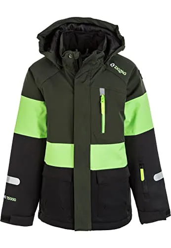 ZIGZAG Kinder Skijacke Taylora 3006 - Wasser- und winddichte Skijacke für Kinder von ZigZAG. Atmungsaktiv mit 10.000 mm Wassersäule, 4-Wege-Stretch für optimale Bewegungsfreiheit. Mit Reflektoren und praktischer Skipass-Tasche.