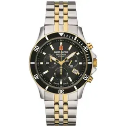 Swiss Alpine Military Herren Uhr Chronograph - Armbanduhren für Herren mit Datumsanzeige und Stoppfunktion, 42 mm Gehäuse aus Edelstahl, ideal für aktive Männer.