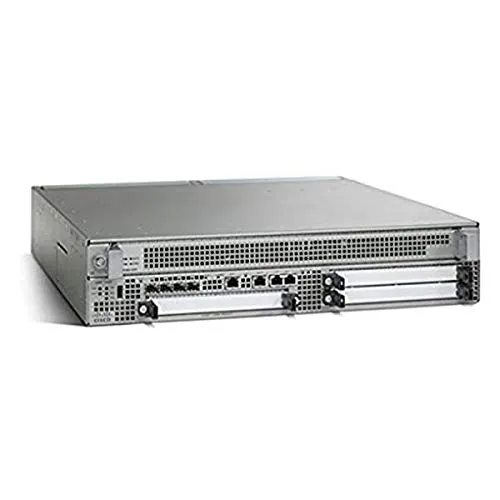 Produktbild Cisco ASR 1002 Ethernet/LAN Schwarz, Grau Router – angeschlossene Router (10,100,1000 Mbit/s, 10/100/1000Base-T(X), IEEE 802.3, Telnet, SSH, IPSec, RMON, SNMP, BGP, GRE, OSPF, DVP, EIGRP, is-is,