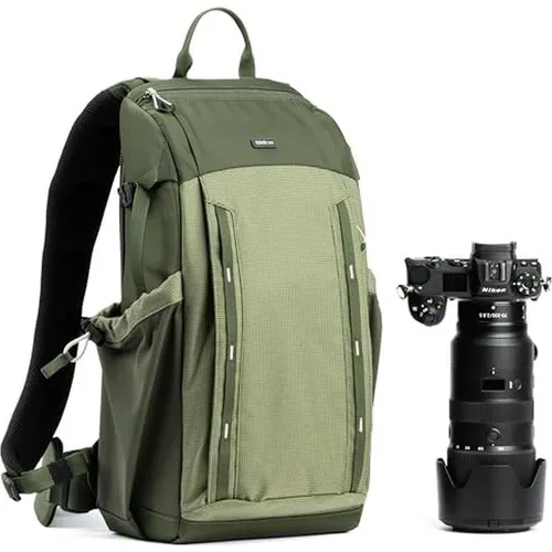thinkTank BackLight Sprint Montane Green - Kameratasche für Fotografen, schlanker und leichter Rucksack ideal für Stadtspaziergänge und Wanderungen, bietet Platz für kompakte Ausrüstung.