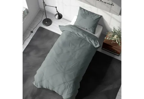 TRENDBUY24 Bettwäsche Renforce Baumwolle Bettwäsche Uni 135 155 Baumwolle, 2 teilig