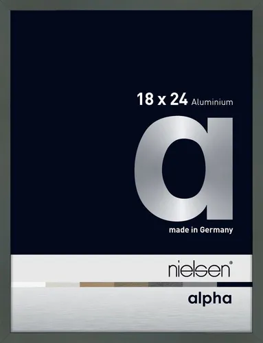 Nielsen Aluminium Bilderrahmen Alpha 18x24 cm Platin - Moderner Hängerahmen aus Aluminium in Platinfarbe, ideal für Fotos im Format 18x24 cm. Mit Klarglas und stabiler Aufhängung für vielseitige Verwendung.