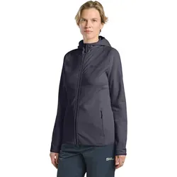 Jack Wolfskin Baiselberg Hooded Fz Damen Fleecejacke - Komfortabel und stylisch in Anthrazit - Funktionsjacken mit hoher Wärmeisolierung, ideal für Outdoor-Aktivitäten und kühle Tage.