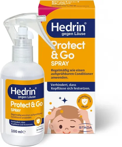 SPRAY GEGEN LÄUSE 120 ML HEDRIN PROTECT & GO in weiß von Hedrin
