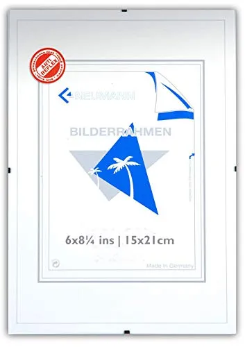 Bilderhalter rahmenlos, Clip-Rahmen 15 x 21 mit bruchsicherem Kunstglas antireflex