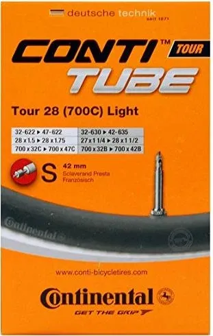 Continental Schlauch Tour 28 Light 27-28 x 1 1/4-1,75x2 SV 42 mm