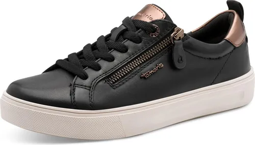 Tamaris Comfort Damen Sneaker flach mit Reißverschluss, Schwarz, 41 EU
