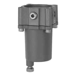 Edelstahl-Guss-Filter 1.4401, 25 μm - Druckluftzubehör für chemische Industrie, max. Eingangsdruck 30 bar, ideal für hohe Mediumstemperaturen bis 80 °C