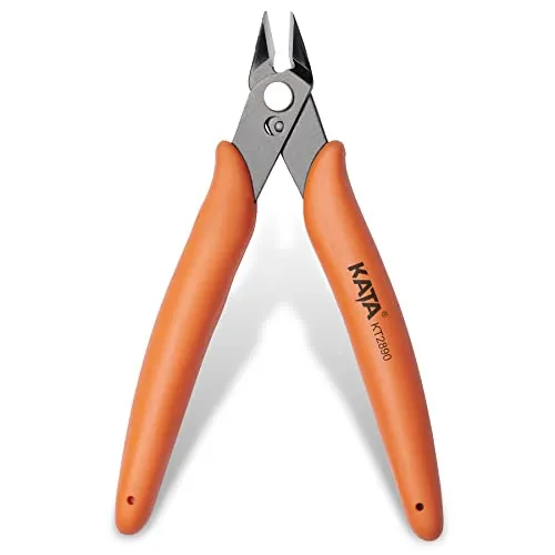 Seitenschneider Klein 5 Zoll Drahtschneider Mini Präzisions Zange Multifunktional Kabelschneider Abgewinkelt Schneidezange für Modellbau, Feine Drähte, Electronics, Kabelbinder