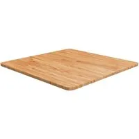 vidaXL Quadratische Tischplatte aus Massivholz Eiche 60x60cm - Gastrotischplatte aus behandeltem Eichenholz, ideal zur Auffrischung von Tischen in Restaurants oder Cafés, langlebig und pflegeleicht.