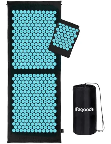 LifeGoods Akupressurmatte XL Mit Kissen von LifeGoods