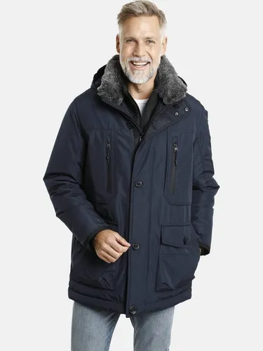 Jan Vanderstorm Herren Funktionsjacke Botulfr dunkelblau L - 54 - Funktionsjacke für Übergrößen, atmungsaktiv, wasser- und windabweisend, ideal für alle Wetterlagen mit großzügiger Wattierung für Wohlfühlklima.