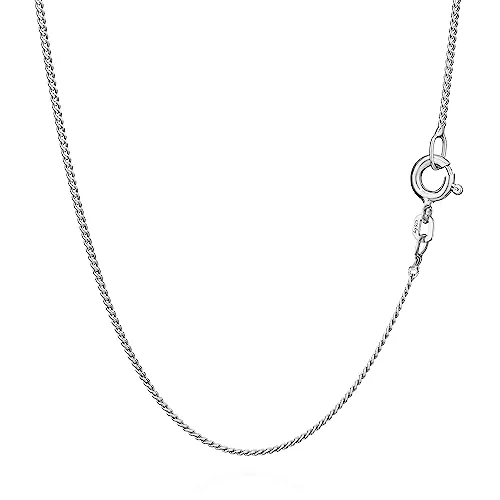 NKlaus 38cm Panzerkette 925 Silber elegante Halskette filigrante Breite 1,1mm Collier 1,3g federleicht 9285