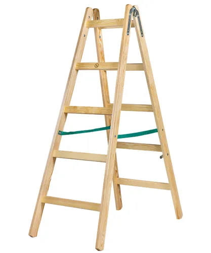 Leiter Doppelstufenleiter Stehleiter Holzleiter Malerleiter mit 4 5 6 Sprossen