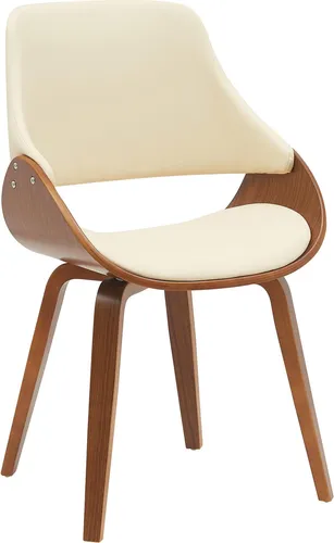 Deluke Esszimmerstuhl Beige, Leder, 52x86x54 cm – Stilvoll und Bequem