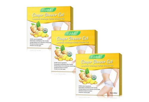 P-Beauty Cosmetic Accessories Duschgel Ingwer - Duschgel mit Ingwer und Rosmarin für Lymphdrainage und Hautpflege. 100% natürliche Inhaltsstoffe für straffe, glatte Haut – ideal für Wellness zu Hause oder unterwegs!