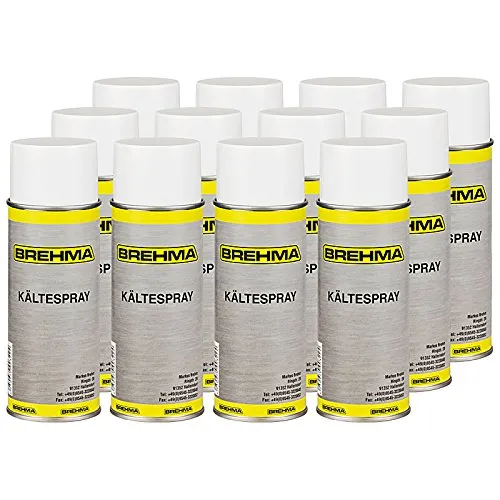 BREHMA 12x Kältespray Eisspray Vereisungsspray Kühlspray 400ml