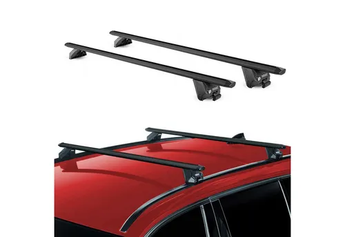 OMAC Dachträger Gepäckträger Universal Aluminium Schwarz 112 cm - Stabiler und abnehmbarer Gepäckträger aus leichtem Aluminium, ideal für den professionellen Einsatz. Mit einer maximalen Belastbarkeit von 100 kg und wasserbeständig für vielseitigen Einsatz.