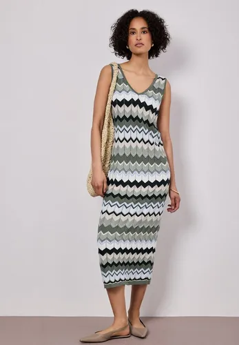 STREET ONE Midikleid Multicolor Zig-Zag Dress 44 in grün von Street One