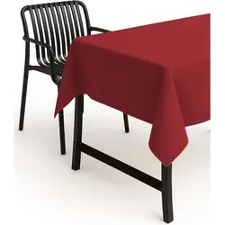 texpot Tischdecke 160 x 220 cm oval Rot Leinenoptik in rot von texpot
