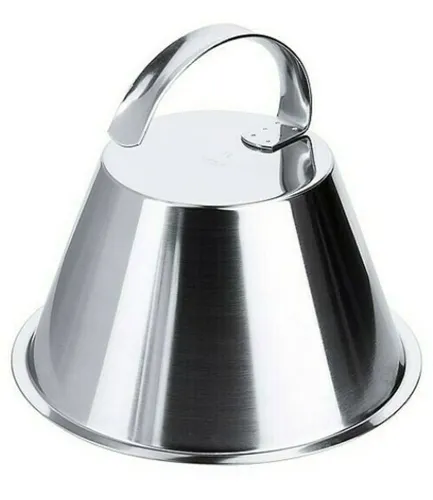 Burger Cloche Deckel Haube Burgercloche aus Edelstahl 18/10 mit großem Griff