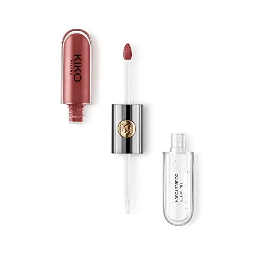KIKO Milano Unlimited Double Touch 108, Lippen-Set Mit 3 Flüssig-Lippenstiften Mit 2 Schritten