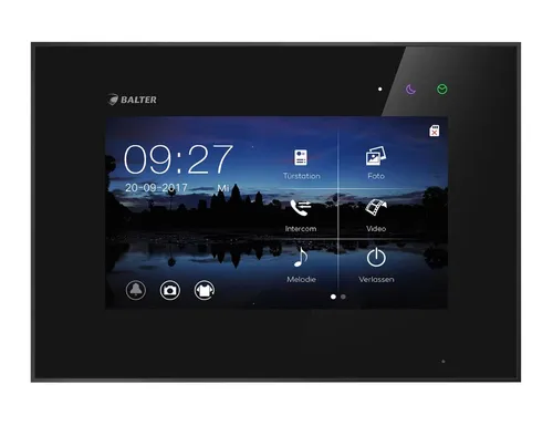 Balter Zusatz WLAN Monitor EVO - 7 Zoll Touchscreen Video-Türsprechanlage - Haus-Alarmanlagen mit APP Steuerung: Sehen und sprechen Sie mit Besuchern, auch unterwegs. Einfache Installation durch moderne 2-Draht-Bus-Technik und erweiterbar mit weiteren Monitoren.