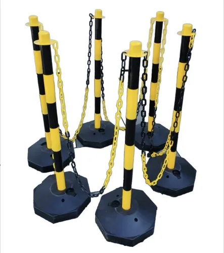 BruKa Absperrpfosten Gelb Kunststoff Poller (6-tlg) von BruKa