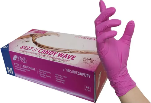 NITRAS® Einmalhandschuhe CANDY WAVE M pink 8327