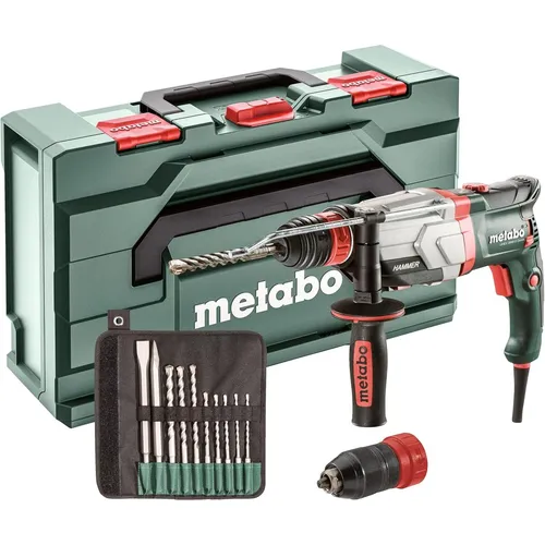 Metabo Multihammer UHEV 2860-2 Quick Set - inkl. 10-tlg. Bohrer- und Meißelsatz, vielseitig einsetzbar für professionelle Anwendungen