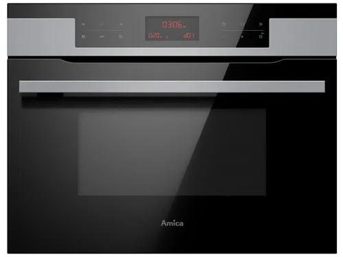 Amica EBC 841 600 E Kompakt-Einbaubackofen mit Mikrowelle - Kompakt-Einbaubackofen mit 44L, 13 Automatikprogrammen und CoolDoor3 für sichere Nutzung. Perfekte HotAir-Zirkulation für gleichmäßiges Kochen und Erwärmen.