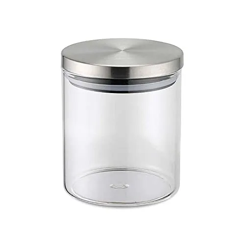 Weis 15941 Vorratsdose, Glas-Edelstahl, Weiß
