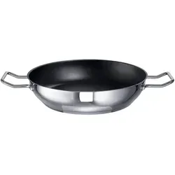 Schulte-Ufer Schmorpfanne 24cm INDUSTAR - Profi Kochgeschirr für perfekte Bratergebnisse - Pfanne mit 24 cm Durchmesser, antihaftbeschichtet und backofenfest. Ideal für gleichmäßige Hitzeverteilung und sicheres Handling dank Edelstahlkaltgriffen.