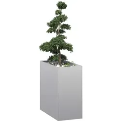 vidaXL Pflanzgefäß 40x80x80 cm aus verzinktem Stahl - Robustes Pflanzgefäß für Garten und Terrasse, aus langlebigem verzinktem Stahl, mit offenem Bodendesign für gesundes Pflanzenwachstum und idealen Wasserabfluss.