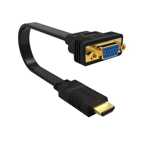 Ewent HDMI auf VGA Adapter Full HD 1080p 60Hz Full HD Konverter HDMI Stecker auf VGA Buchse für PC, Laptop, Chromebook, Raspberry Pi, TV Box, TV Stick, Projektor und viele mehr, 15 cm, EW9869