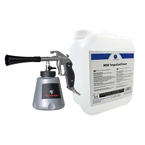 Tornador® BLACK Z-020 RS Druckluft Impuls-Reinigungspistole (Modell 2019) - inklusive 5L MW Impulse Clean Konzentrat - Profi Set für den täglichen Gebrauch