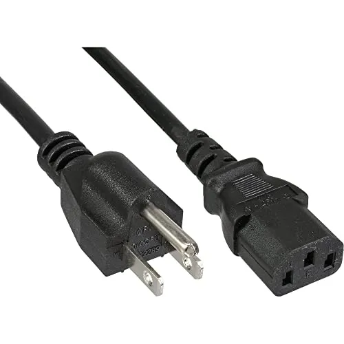 InLine 16655V Netzkabel, Netzstecker USA auf Kaltgerätestecker C13, 5m
