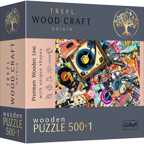 Holz Puzzle 500+1 Die Welt der Musik - Puzzle, das die Liebe zur Musik verbindet und gleichzeitig die Feinmotorik fördert. Ideal für entspannte Abende oder als kreatives Geschenk für Musikliebhaber.