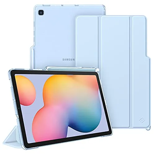 Fintie Hülle für Samsung Galaxy Tab S6 Lite 10,4 Zoll 2024/2022/2020 Tablet - Slim Schutzhülle mit Transparenter Rückseite Cover und Auto Schlaf/Wach Funktion, Himmelblau