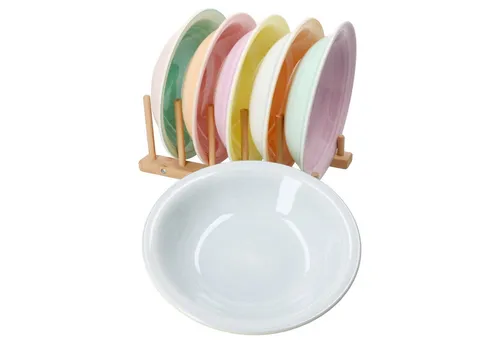 MamboCat Suppenteller Pastello 6er Set - Bunte Suppenteller aus Steingut, perfekt für bis zu 6 Personen. Ideal für Alltag und besondere Anlässe, spülmaschinen- und mikrowellengeeignet.