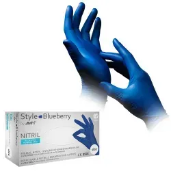 Style Blueberry Nitrilhandschuhe, puderfrei, dunkelblau 01183-XS , 1 Packung = 100 Stück, Größe XS